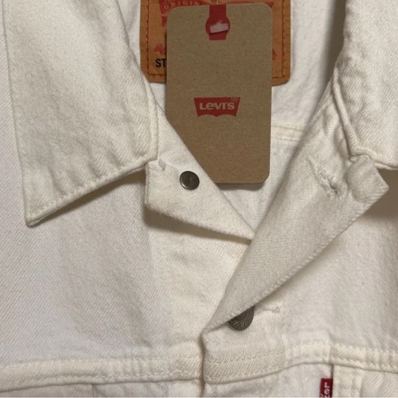 LEVI'S Men’s Trucker Standard Premium Denim Jean White Jacket SZ: XL NWT - Picture 4 of 5